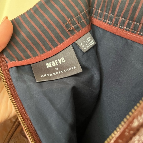 Maeve x Anthropologie NWOT Faux Leather Mini Skirt - Picture 4 of 13